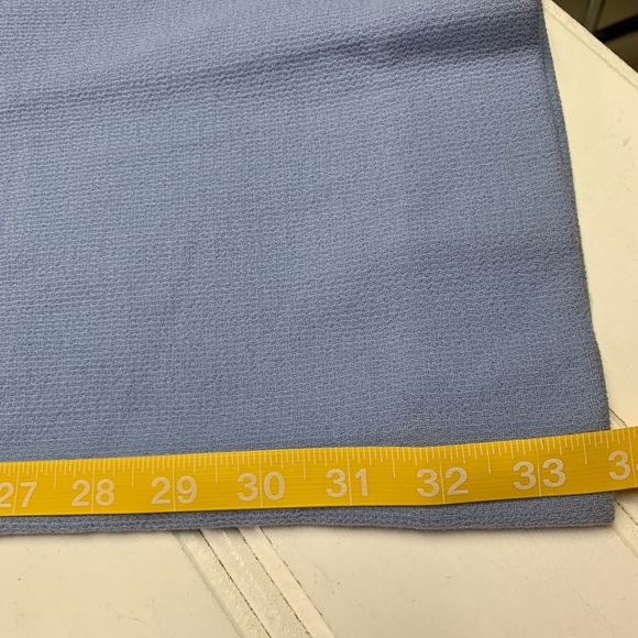 Lela Rose 10 Wool Crepe Wide Leg Straight Pants Buttons High Rise Waist Blue - Picture 4 of 10